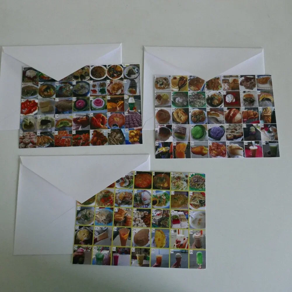set of 5 Asian street foods 5x7 collage prints